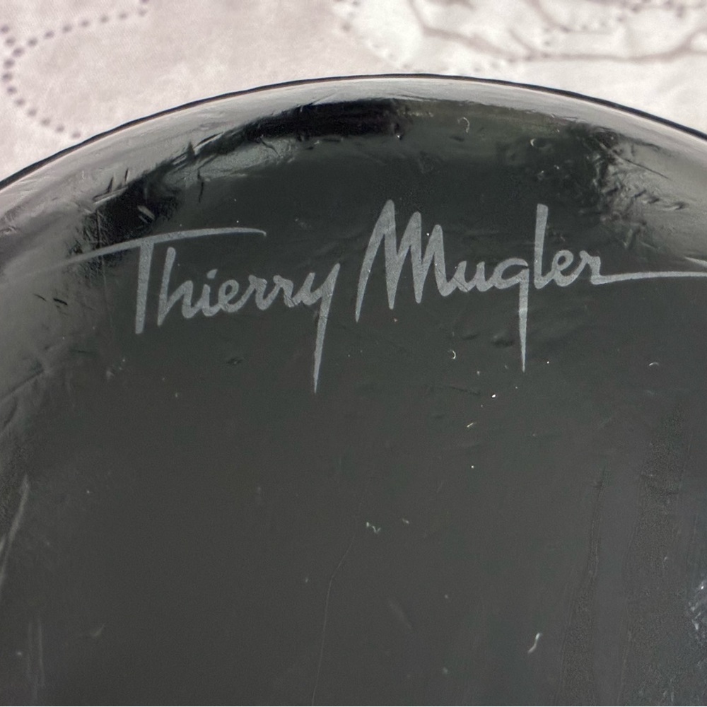 Thierry Mugler Black Compact Mirror with Signature Logo